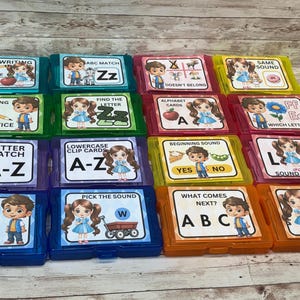 Phonics - 16 task box activity sets with carrying case - Letters and Sounds
