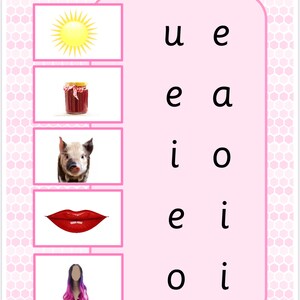 PINK SERIES | Montessori Activity - Vowel Sound Choice | Educational Material | Homeschooling | PRINTED ( 12 pages)- Montessori