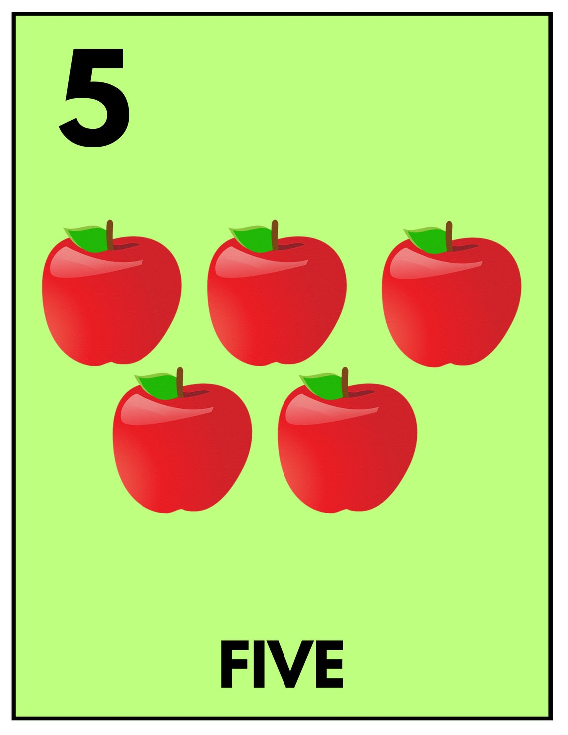 20 Printable Numbers Posters for Numbers 1-20. Wall Charts Classroom Educational Learning 8.5 X ...