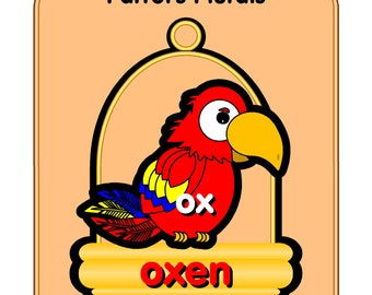 Juego de actividades de plurales de Parrot: Juego de aprendizaje preescolar (descarga instantánea)