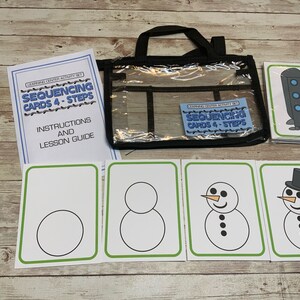 Learning Center Activity Set -  Sequencing Cards 4 Steps - Learning Center