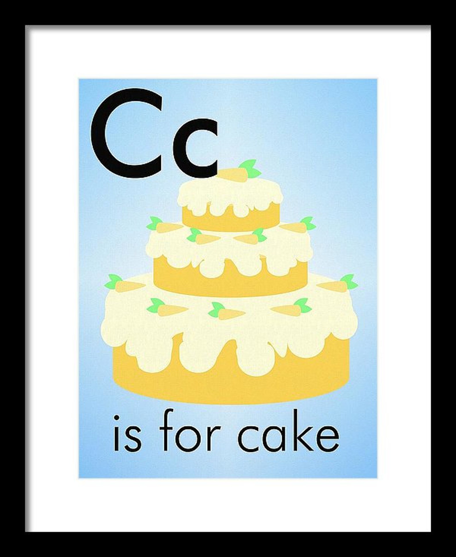 C Is For Cake Wall Flashcards Nursery Print Instant Etsy C Is For Cake Wall Flashcards Nursery Print Instant Etsy