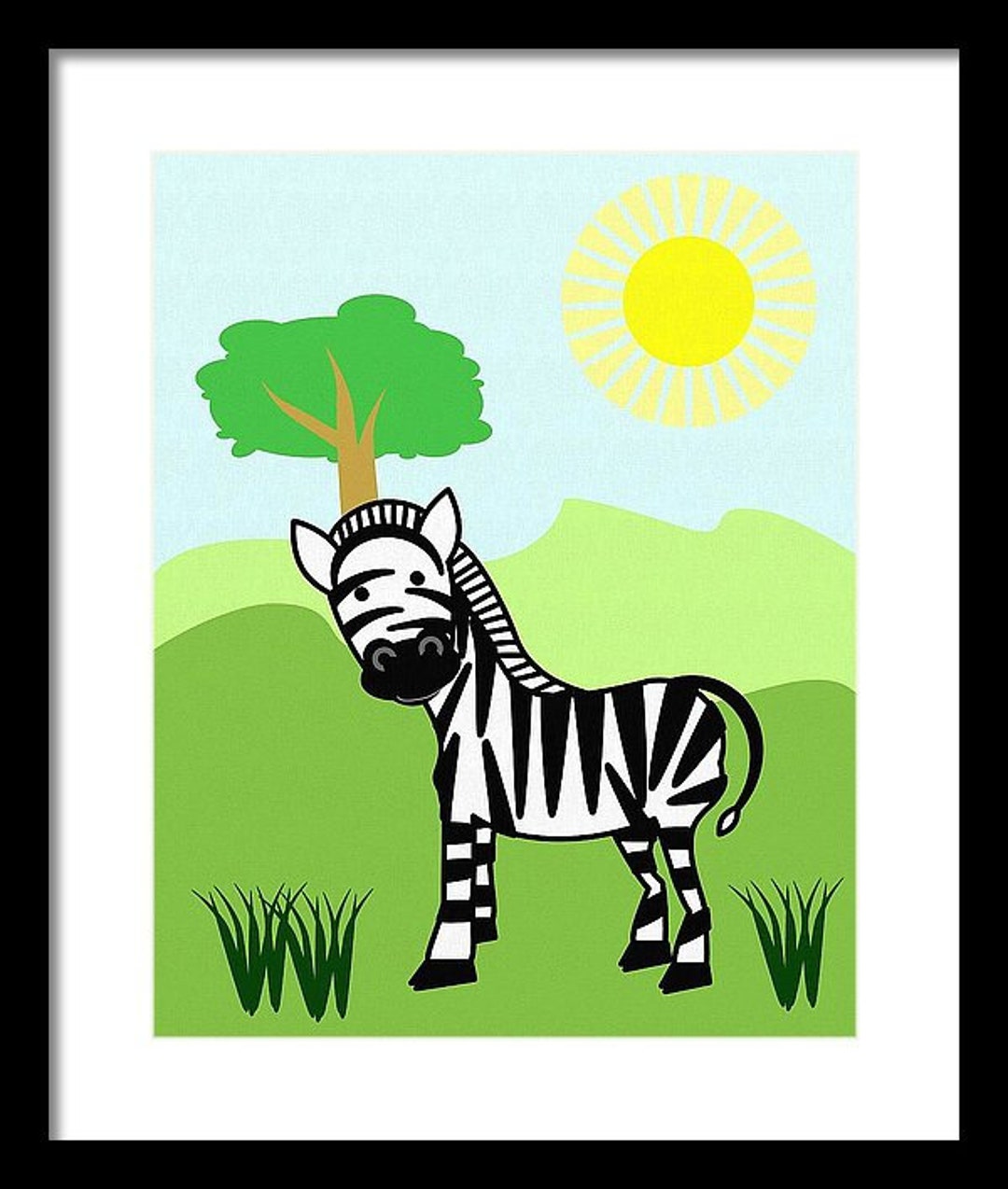 Babys Zoo Zebra , Wall Flashcards, Nursery Print, Instant Download
