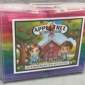 Numbers & Counting - 16 task box activity sets with carrying case - Kindergarten Math - Kit 02