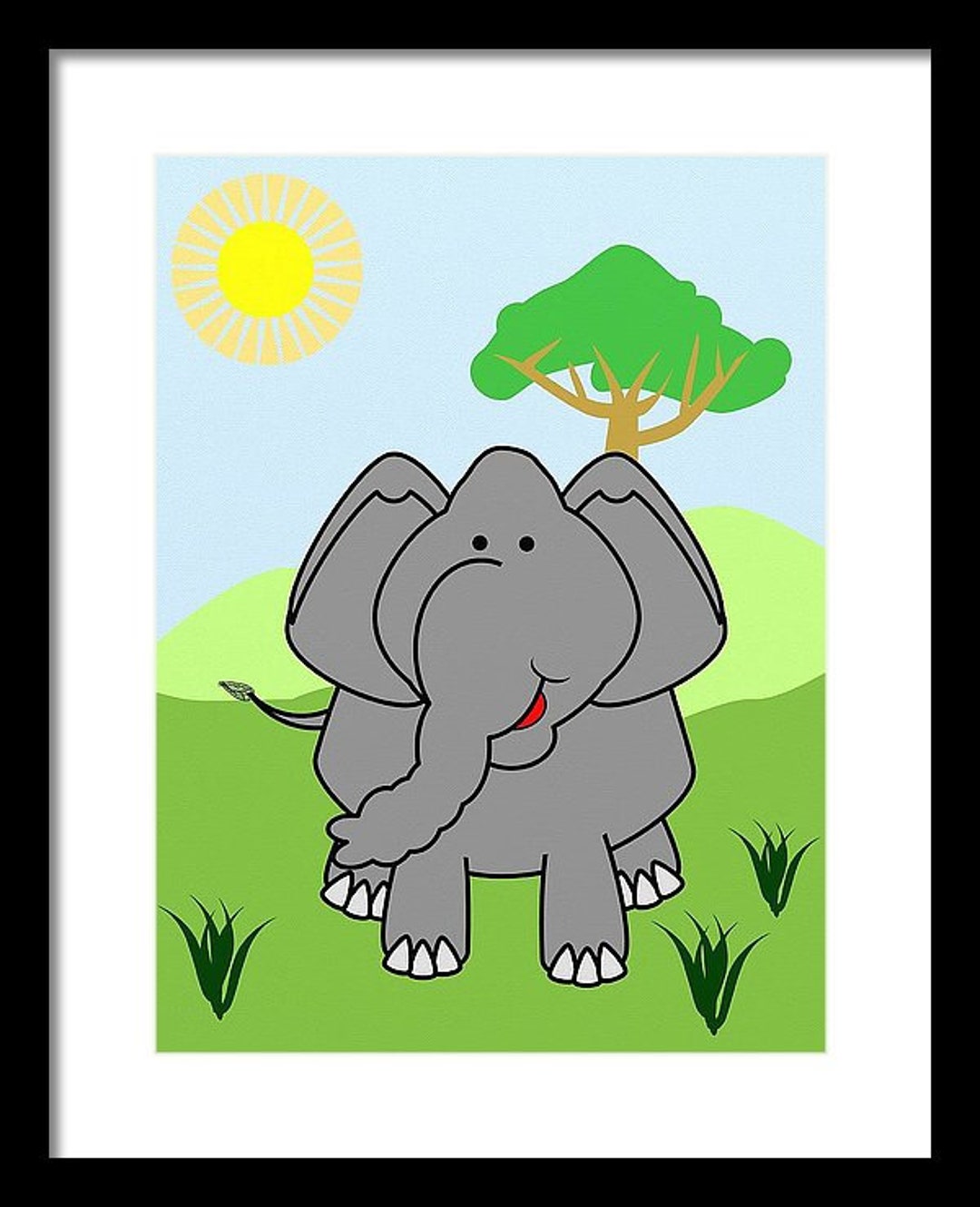Babys Zoo Elephant , Wall Flashcards, Nursery Print, Instant Download