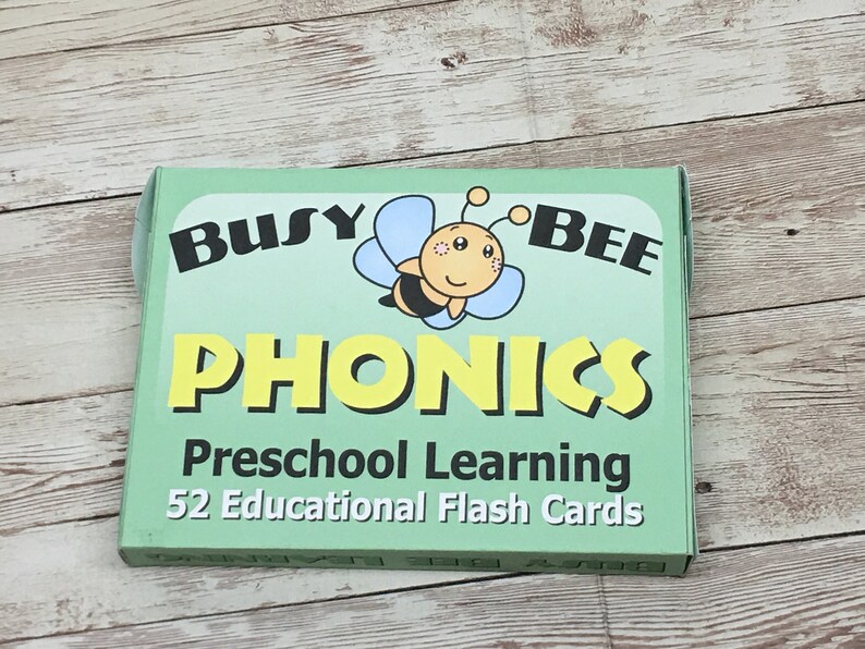 Phonics Busy Bee Preschool Learning 52 Educational Flash Etsy