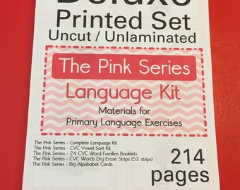 Learning Resource Bundle - DELUXE (PRINTED) Set - The Pink Series - Language Kit - Montessori Materials- (PRINTED)