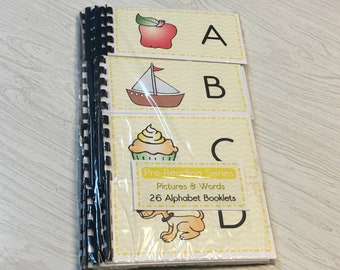 Pre-Reading Series - 26 Alphabet Booklets- Montessori Material for Primary Language