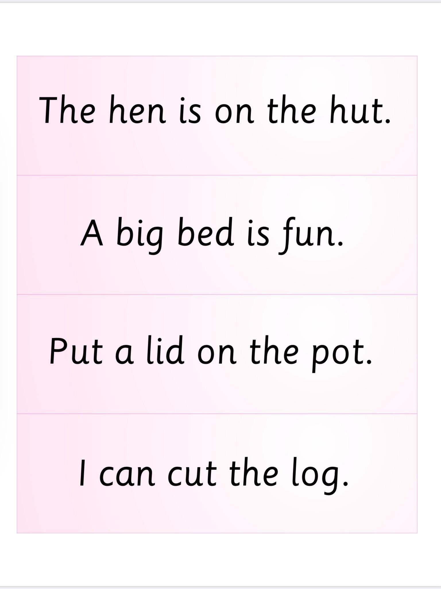 PINK SERIES | Montessori Activity - Reading Sentences | Educational ...