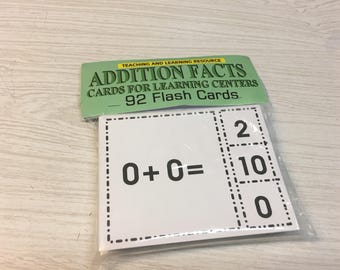 Addition Facts - Cards for Learning Center - 52 Clothes Pin Cards - Activity Cards