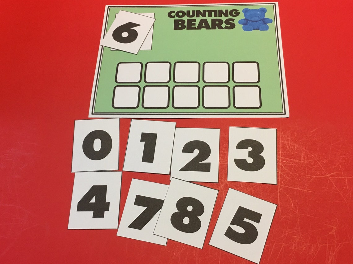 Counting Bears Learning Mats Laminated Bundle Pre School Kindergarten