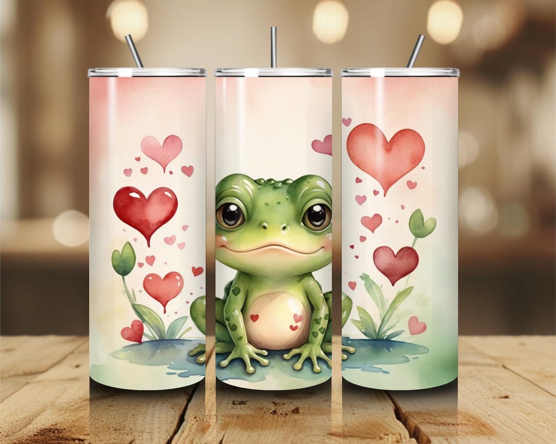 Frog Love - 20 Oz Skinny Tumbler Sublimation Design Digital Download ...