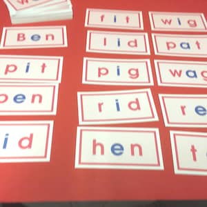 Pink Series Montessori - CVC WORD FAMILIES Flash cards -  150  Card set