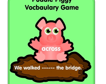 INSTANT DOWNLOAD - Puddle Piggy Vocabulary - Activity Set for  Learning Centers  - Perfect for Preschool - Kindergarten - Instant Download