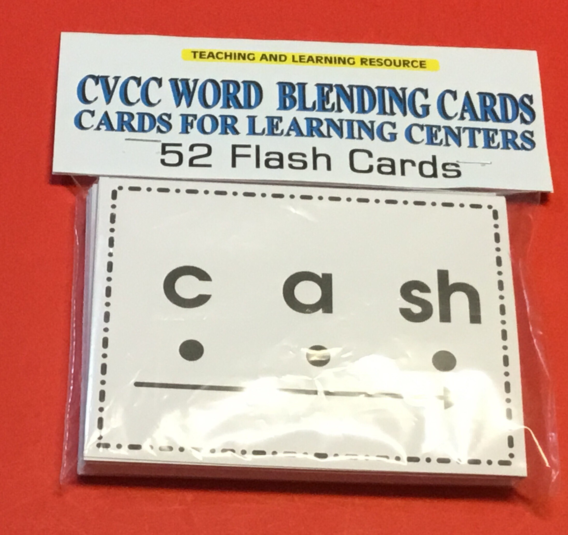 Cards for Learning Center 52 Cards-Letters CCVC Word Blending Cards 