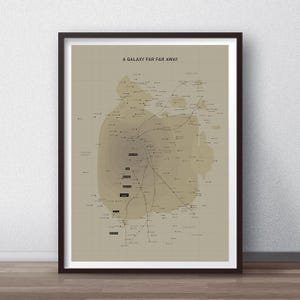 Star Wars Galaxy Planeten Karte Poster Print