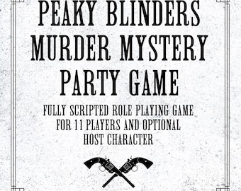 Peaky Blinders inspired Murder Mystery Party Game Kit
