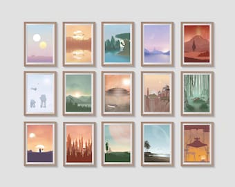 USA Star Wars Landscape Travel Poster Print (USA Production)