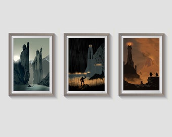 LOTR Inspired Landscape Location Movie Posters