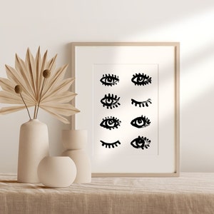 Eyes printable wall art, instant download poster