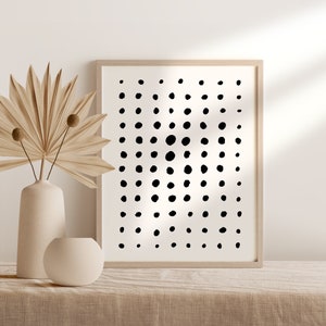 Ink dots digital wall art print, Minimalist abstract printable poster