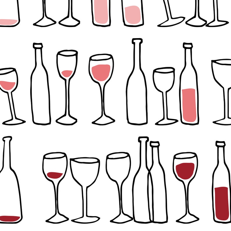 Red Wine Printable Wall Art Poster Bar Wall Decor Wine Etsy