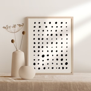 Ink dots digital wall art print, Minimalist abstract printable poster