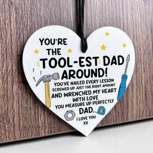 You Are The Toolest Dad Gift For Birthday Fathers Day Acrylic Heart Dad Gift From Daughter Son Funny Gift For Dad Thank You Gift Keepsake