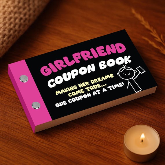 Gift For Girlfriend, Girlfriend Coupon Book, Couples Gift, Fun Coupon Book, Valentines Day Birthday Anniversary Christmas, Love