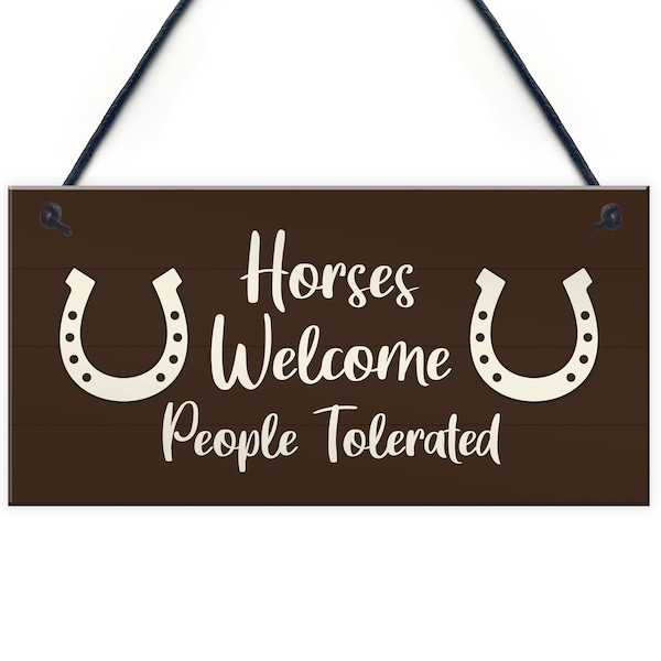 Funny Stable Sign Hanging Door Plaque Horse Lover Gift Horse Sign Pet Gift
