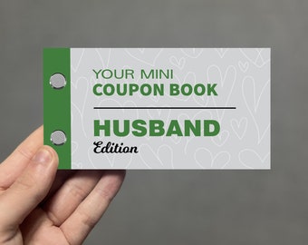 Coupon Book Gift For Husband, Love Coupons For Him, Couples Gift, Fun Coupon Book, Valentines Day Birthday Anniversary, Husband Gifts