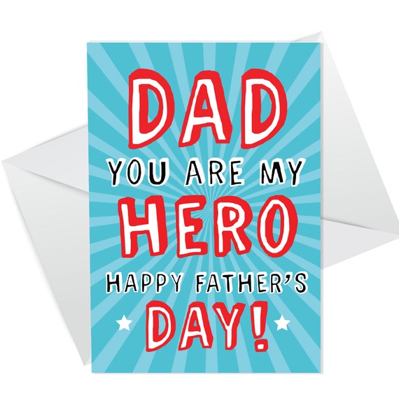 Red Ocean Funny Happy Fathers Day Card for Dad Daddy Novelty Etsy