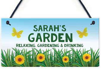 Personalised Garden Signs And Plaque Home Decor For Summerhouse Family Gift