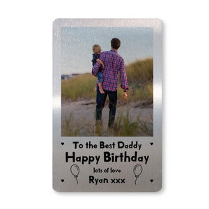 Best Daddy Gift PERSONALISED Wallet Card Insert Birthday Gift For Daddy Keepsake