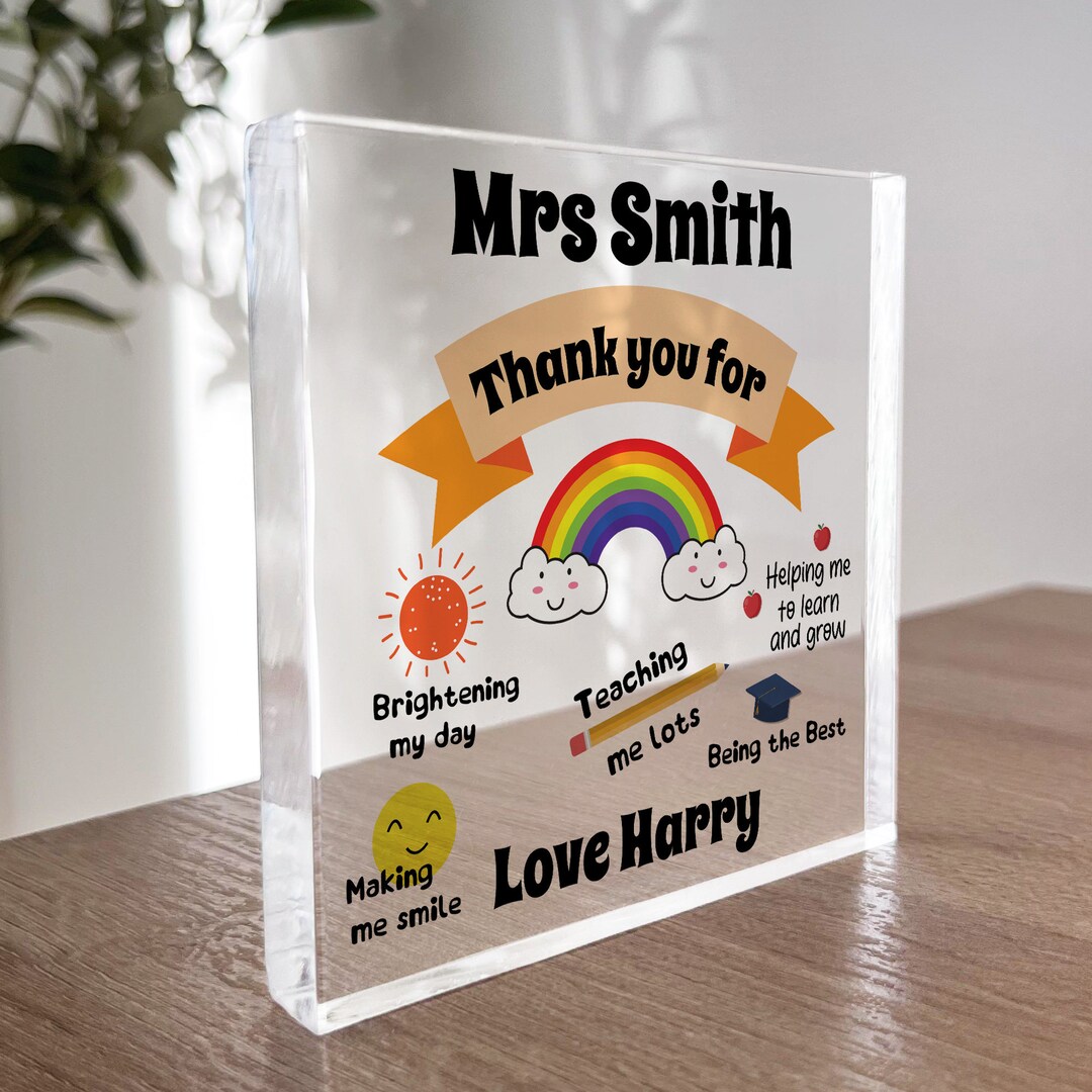 Red Ocean Personalised Teacher Nursery Thank You for Gift, End of Term ...