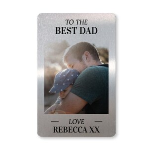 Best DAD Ever Gift Personalised Photo Wallet Card Birthday Gift For Dad Daddy Keepsake Gift From Daughter Son