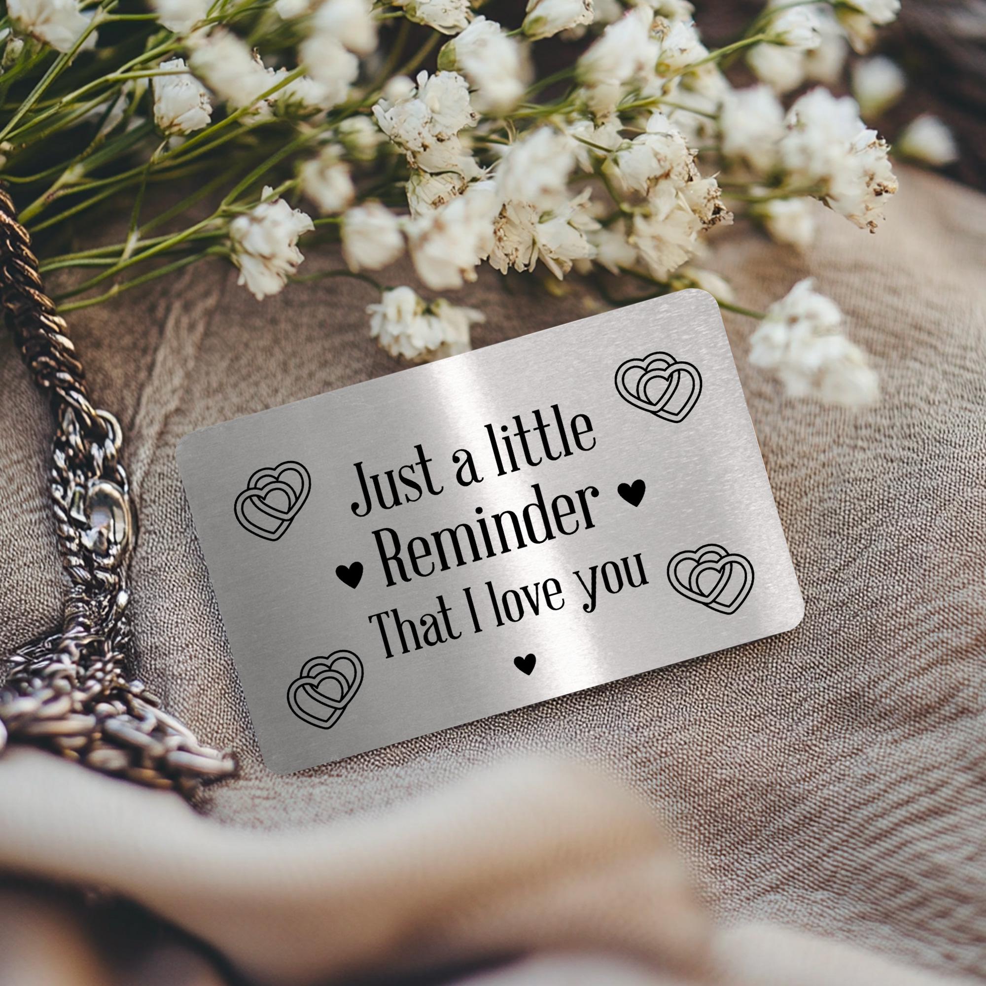 Wallet Card Love Note – Stainless Steel Engraved Card For Husband/Boyfriend, Romantic Gift Idea - View #3
