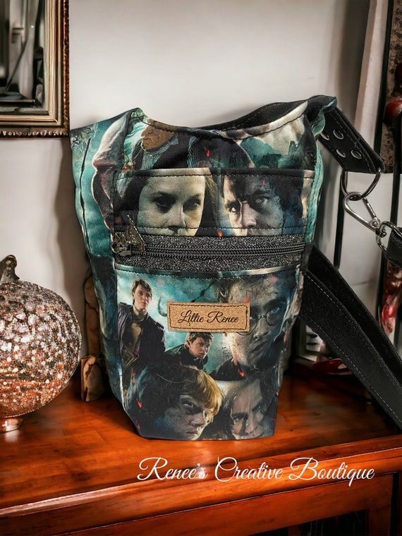 Wizard's Journey Water Bottle Carrier – Harry Potter Themed Bag with Adjustable Strap & Water-Resistant Interior