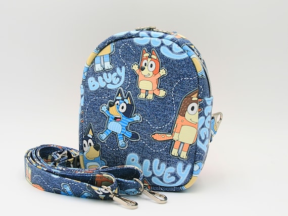 Blue Pup Mini Backpack: Dog-Themed Kids Backpack with Paw Zipper