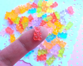 Resin Fruit Cereal Loop Ring Multicolor Resin Mini Miniature Faux Fake Food Candy Flatback Cabochon Charm for Slime Decoden Kawaii