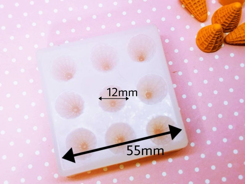 Ice Cream Cones Mold Polymer Clay Mold Flexible Push Mold Etsy