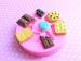 Chocolates Cookies and Ice Cream Silicone Mold, Cupcake Polymer Clay Mold, Flexible Push Mold, Dollhouse Miniature Mold, Resin Mold, #8 