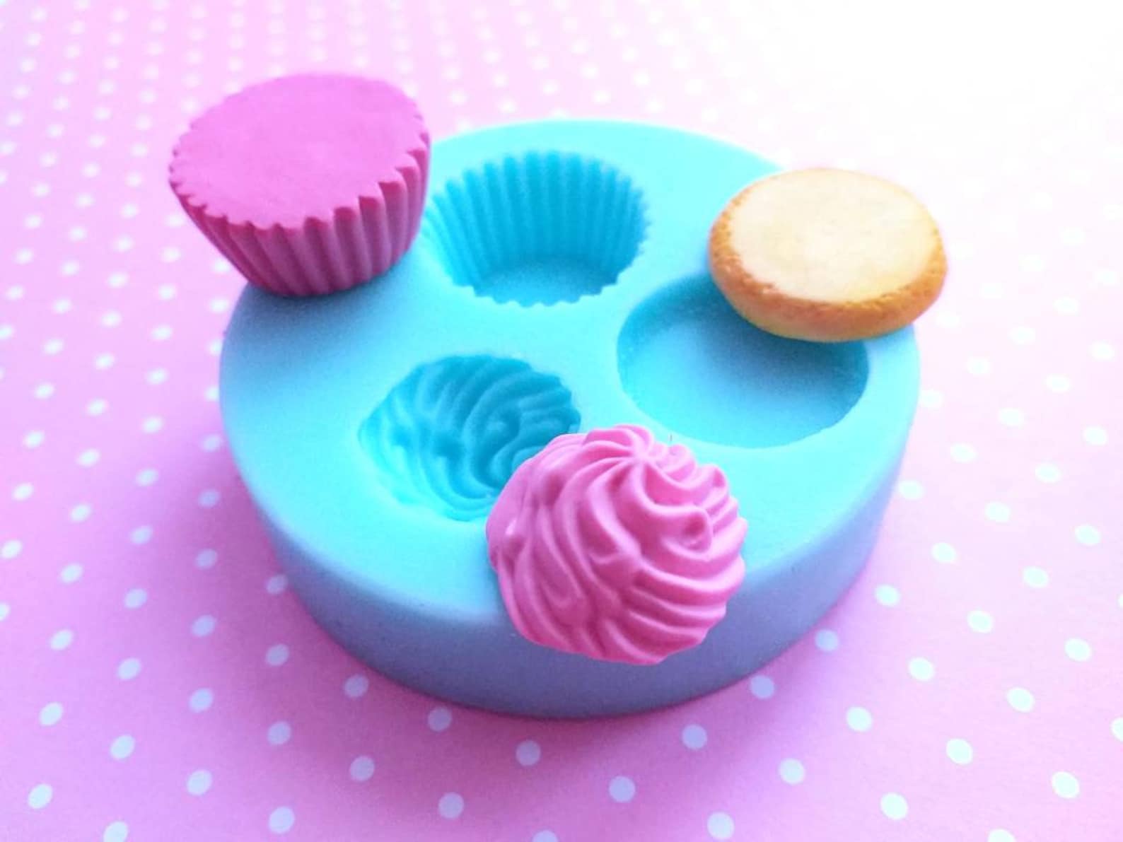 Cupcake Silicone Mold 22mm Cupcake Polymer Clay Mold Etsy