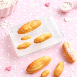 Silikonform für Miniaturbrot, Mini-Brotform, Polymer-Tonform, Miniatur-Lebensmittelform, Puppenhaus-Lebensmittelform, Form für künstliche Lebensmittel, Bäckereiform