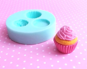 Cupcake Silicone Mold 22mm Cupcake Polymer Clay Mold Flexible Push Mold Dollhouse Miniature Mold Kawaii Decoden Resin Mold Etsy