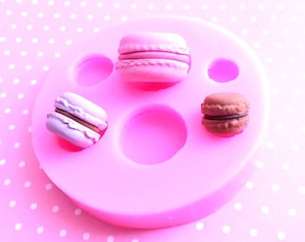 Macarons Silikonform, Macaron Polymer Clay Form, Flexible Push Mold, Kawaii Decoden, Schmuckform, Geschenk