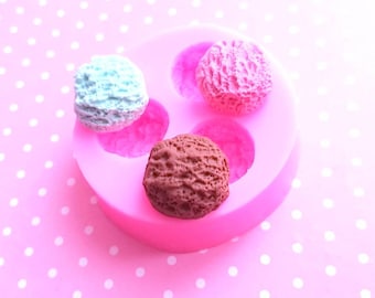 Eisportionierer Silikonform, Eiscreme Polymer Clay Form, Flexible Push Mold, Schmuckform, Geschenk