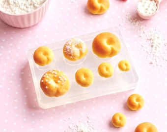 Miniature Bread Silicone Mold, Mini Bread Mold, Polymer Clay Mold, Tiny Food Mold, Dollhouse Food Mold, Fake Food Mold, Bakery Mold
