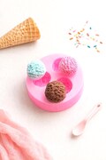 Ice Cream Scoop Silicone Mold, Miniature Ice Cream Mold, Polymer Clay Mold, Kawaii Decoden, Dollhouse Food Mold product logo