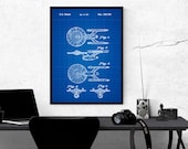 Star Trek Art, Wall Poster, Home Decor, Star Trek Patent, Star Trek, Wall Decor, Patent Poster U.S.S Enterprise - Digital Print-Downloadable